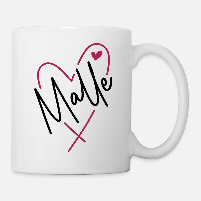 Malle Herz - Tasse - Weiß
