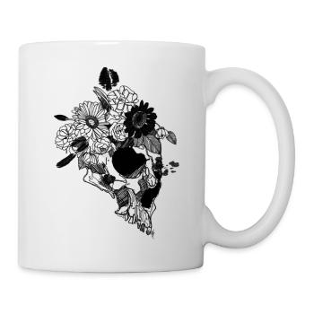 Flowerskull - Tasse - Weiß - Rechts