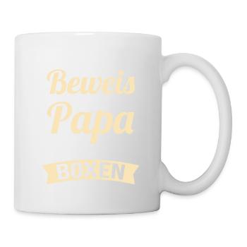 Ich bin der Beweis das mein Papa nicht nur boxen - Tasse - Weiß - Rechts
