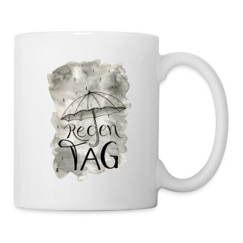Grauer Regen Tag - Tasse - Weiß - Rechts