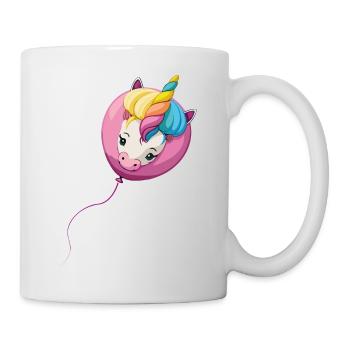 Einhorn Ballon - Tasse - Weiß - Rechts
