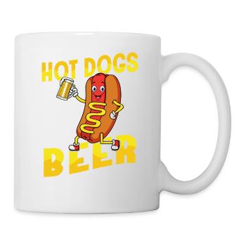 Hot Dogs And Beer Shaped This Body Foodie Wiener H - Tasse - Weiß - Rechts
