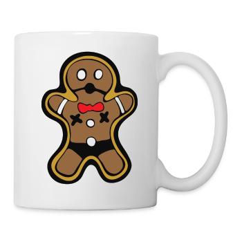 Christmass BDSM Gingerbread cookie man cartoon - Mug - white - Right