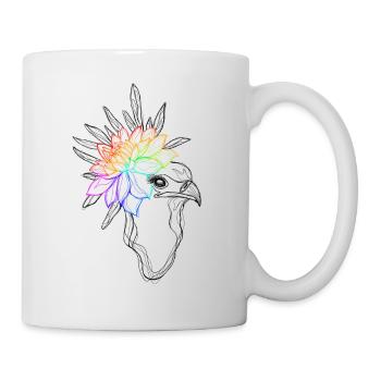 Oiseau de fierté - Mug blanc - blanc - Droite
