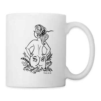 Les yeux dans le dos - Mug blanc - blanc - Droite