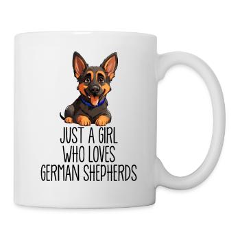 Just a girl who loves German Shepherds - Mug - white - Right