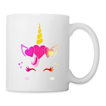 Einhorn süße Regenbogen lustige Einhörner magische Fantasie - Tasse - Weiß - Rechts