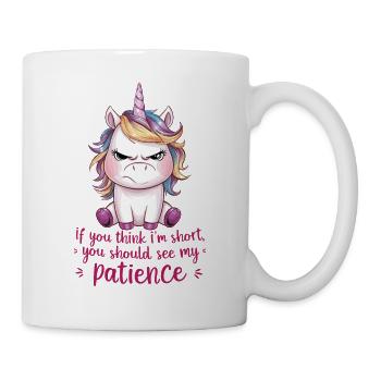 Mignonne petite licorne à la fin avec patience - Mug blanc - blanc - Droite