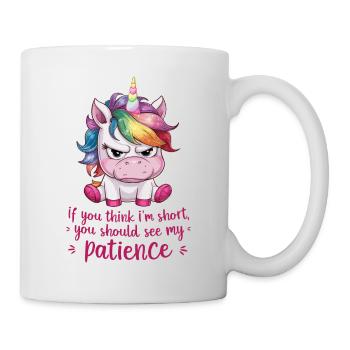 Mignonne petite licorne à la fin avec patience - Mug blanc - blanc - Droite