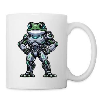 Robot Frog Dabbing Mech Cyborg Cool - Mug - white - Right