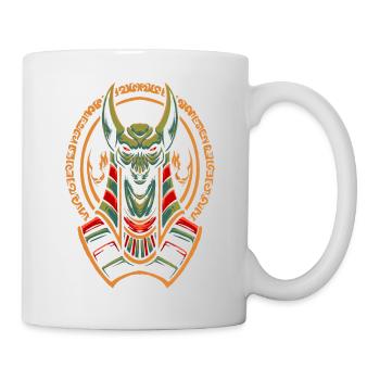 Ägypten-Hieroglyphe Nil-Flagge Pharao-Pyramide Kairo - Tasse - Weiß - Rechts