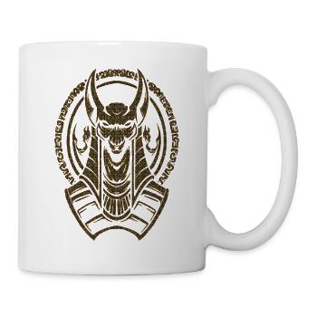 Ägypten-Hieroglyphe Nil-Flagge Pharao-Pyramide Kairo - Tasse - Weiß - Rechts