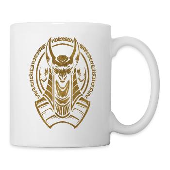 Ägypten-Hieroglyphe Nil-Flagge Pharao-Pyramide Kairo - Tasse - Weiß - Rechts