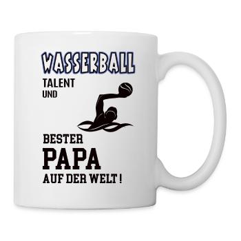Wasserball Spieler Wasserballer Papa Vater Mann - Tasse - Weiß - Rechts