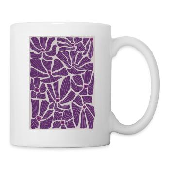 Motif de fleurs - Mug blanc - blanc - Droite