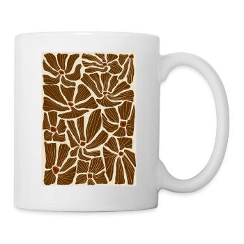 Motif de fleurs - Mug blanc - blanc - Droite