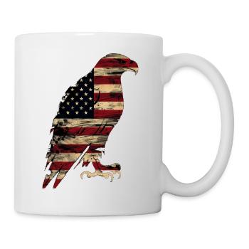 American Flag Eagle Silhouette American Heritage 2 - Mug - white - Right