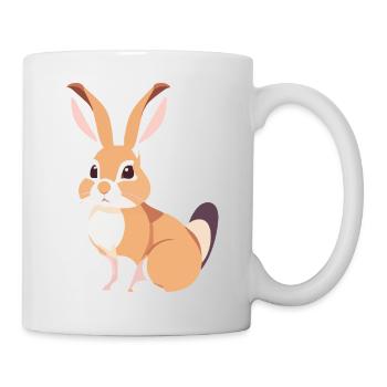 Lapin aux longues oreilles, lapin mignon - Mug blanc - blanc - Droite