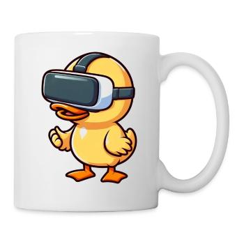 Ente Erpel VR Virtual Reality Gamer Zocker Süß - Tasse - Weiß - Rechts