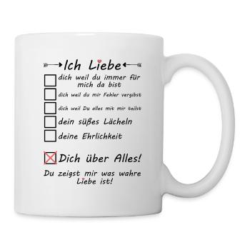 4 Monate zusammen Beziehung Monatstag Freundin - Tasse - Weiß - Rechts