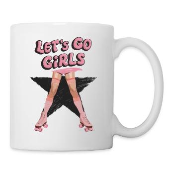 Coole Retro Rollschuhe 80er - Tasse - Weiß - Rechts