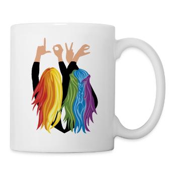 Liebe und Stolz - Tasse - Weiß - Rechts