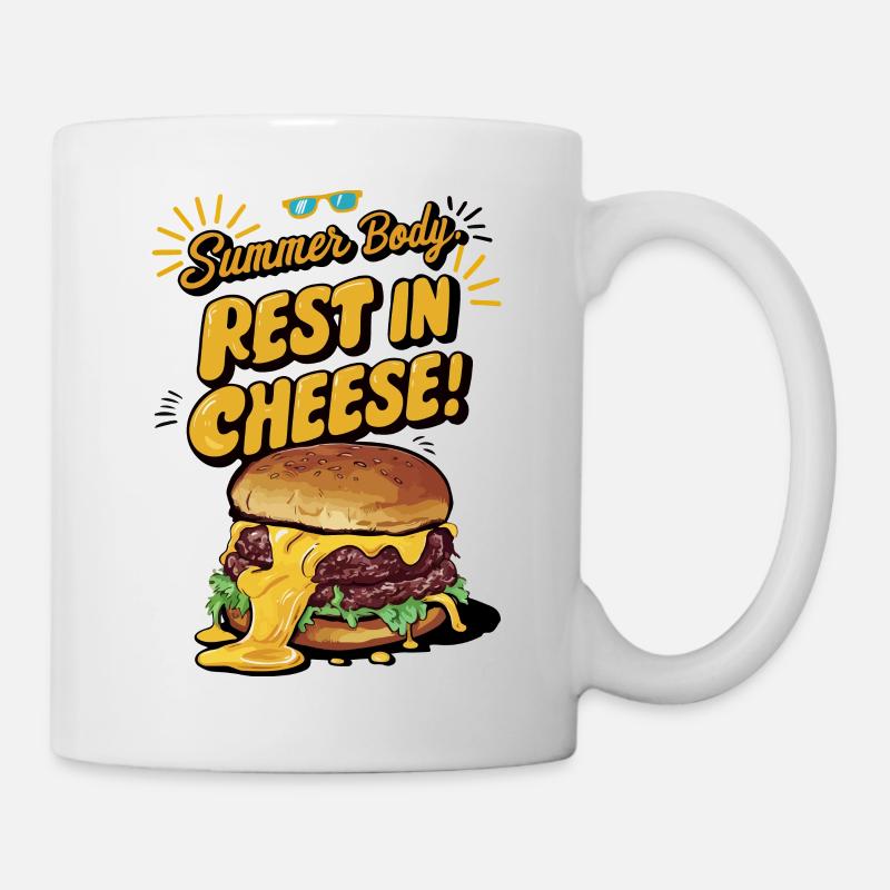 Summer Body: Rest in Cheese Lustiger Sommer Spruch - Tasse - Weiß