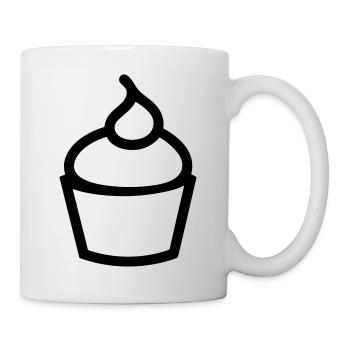 Cupcake - Tasse - Weiß - Rechts