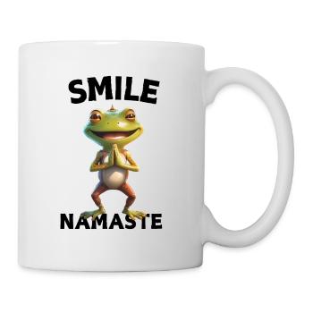 Smile Frosch Namaste - Tasse - Weiß - Rechts