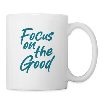 Focus on the good, positive and motivating message - Mug - white - Right
