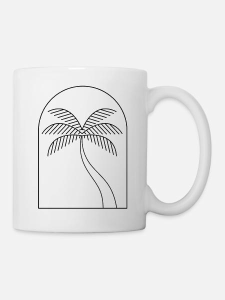 Palme - Tasse - Weiß