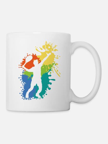 Belle idee cadeau design graphique Tennis - Mug blanc - blanc