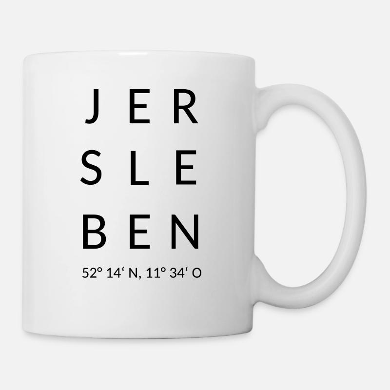 Jersleben avec longitude et latitude - Mug blanc - blanc