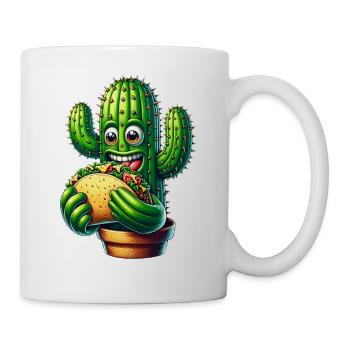 Kaktus Taco Mexiko Essen Mexikanisch Cartoon - Tasse - Weiß - Rechts