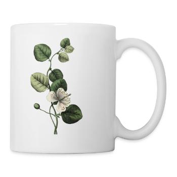 Buchstabe F Grün Botanisch - Tasse - Weiß - Rechts