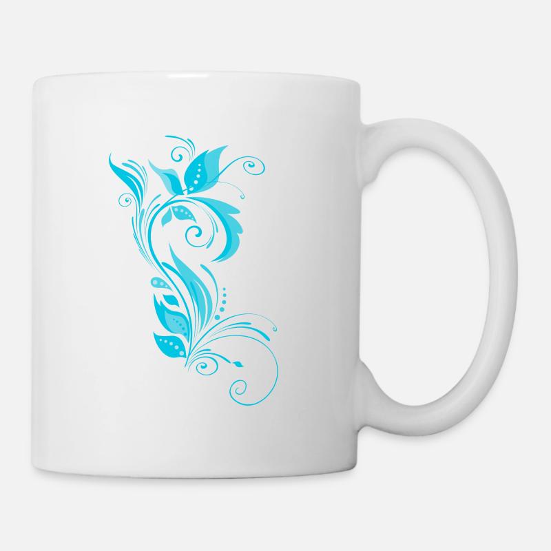 Blue ornamental pattern - Mug - white