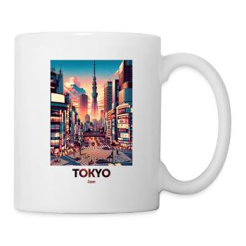 Tokyo Stadt Art Design City Printing Art - Tasse - Weiß - Rechts