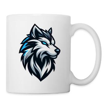 Wolf Illustration Emblem - Mug - white - Right