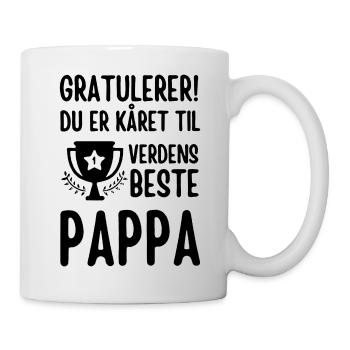 Herzlichen Glückwunsch, Sie wurden zum besten Vater der Welt gewählt - Tasse - Weiß - Rechts
