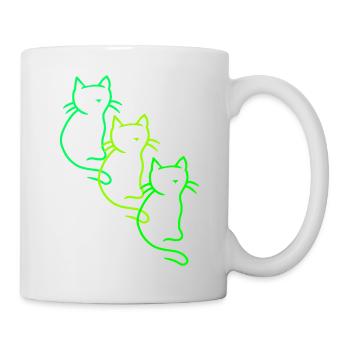 80s 90s Retro Vintage Cats Cat Kitten - Mug - white - Right