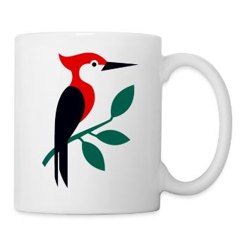 Specht - Tasse - Weiß - Rechts
