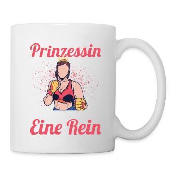 Even a princess punches you in the face. Boxer Box - Mug - white - Right