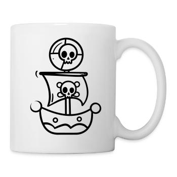 Piratenschiff - Tasse - Weiß - Rechts