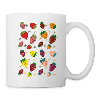 Strawberries colorful - Mug - white - Right