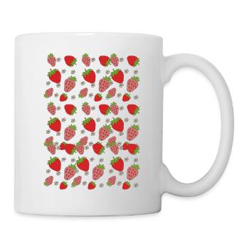 Champ de fraises 2 - Mug blanc - blanc - Droite