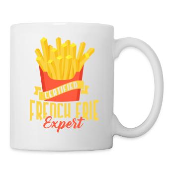 French Fries Aficionado: Certified and Savvy - Mug - white - Right