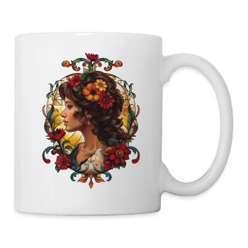 Jugendstil Art Art Nouveau - Tasse - Weiß - Rechts