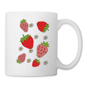Fraises - Mug blanc - blanc - Droite