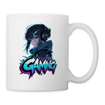 Anime Gamerin, Spiel, Zocken - Tasse - Weiß - Rechts
