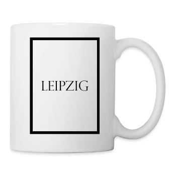 Leipzig, schlichter Statement Schriftzug - Tasse - Weiß - Rechts